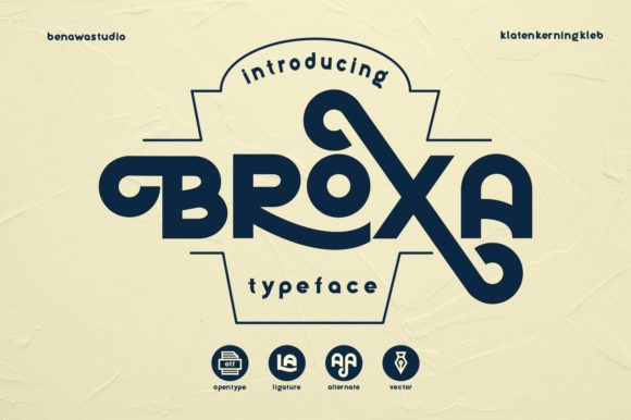 Broxa: A Versatile Vintage Display Font