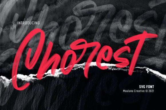 Chorest: A Casual and Brushed Street Styled Font