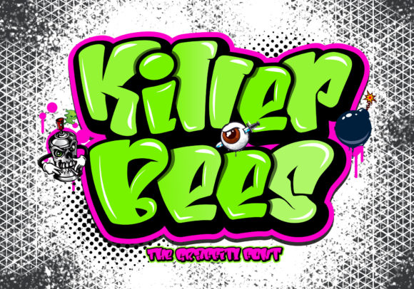 Discover Killer Bees: A Playful Graffiti-Styled Display Font