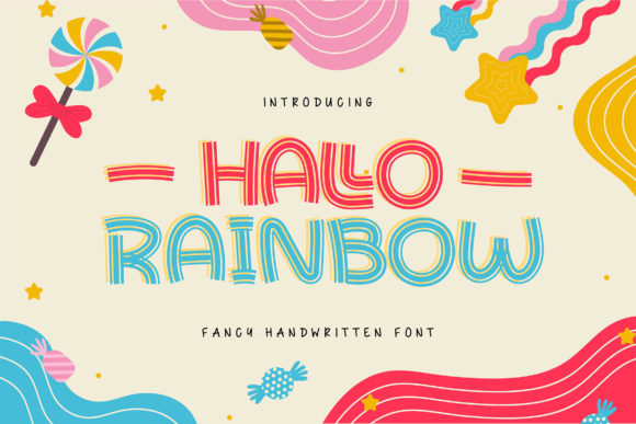Discover the Whimsical Charm of Hallo Rainbow Font