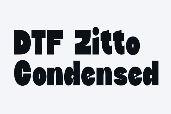 Enhance Your Brand with DTF Zitto Condensed Font