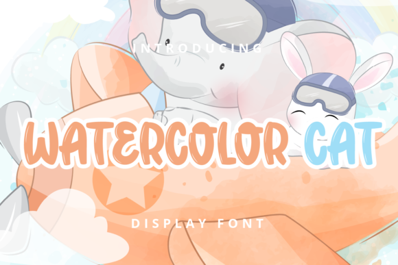 Exploring Watercolor Cat: A Whimsical Display Font