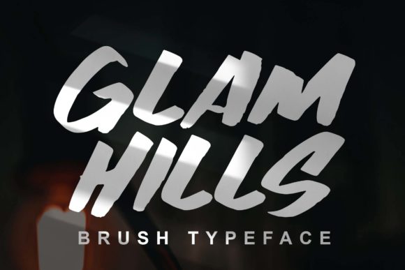 Glam Hills: A Cool, Brushed Display Font for Creative Projects