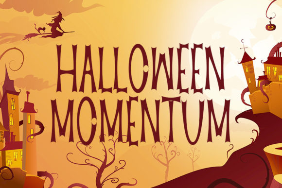 Halloween Momentum: A Bold Display Font for Crafters