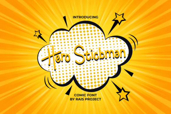 Hero Stickman: A Retro Display Font for Creative Branding