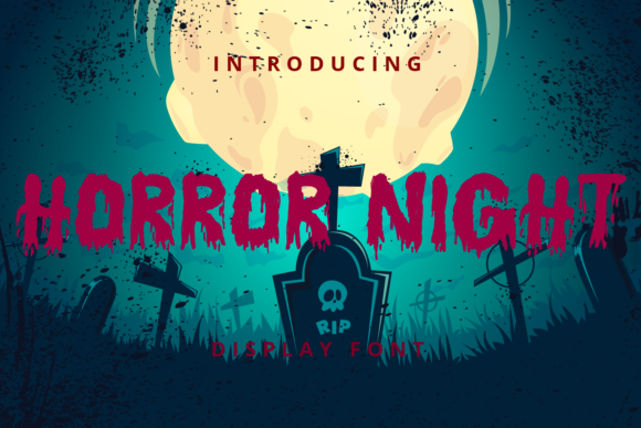Horror Night: A Spooky and Bold Display Font for Halloween