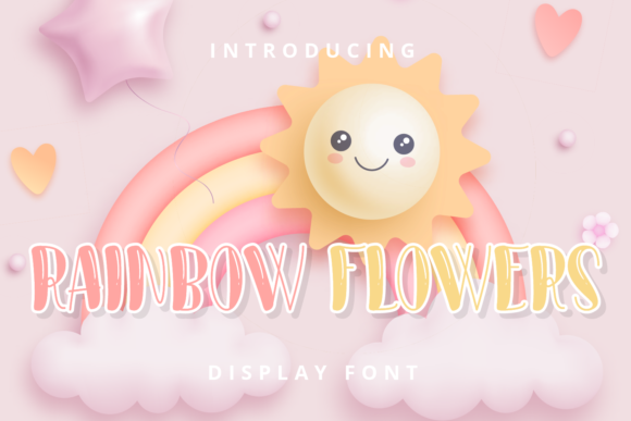 Rainbow Flowers: A Playful Display Font for Editorial Charm
