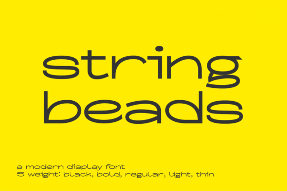 String Beads: A Cool and Modern Display Font for Web Design