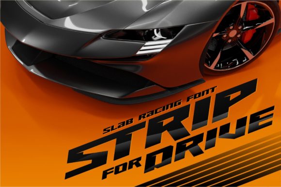 Strip for Drive: A Bold and Thick Display Font for Modern Design