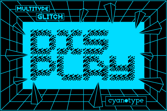 Unleash Creativity with MultiType Glitch Display Font